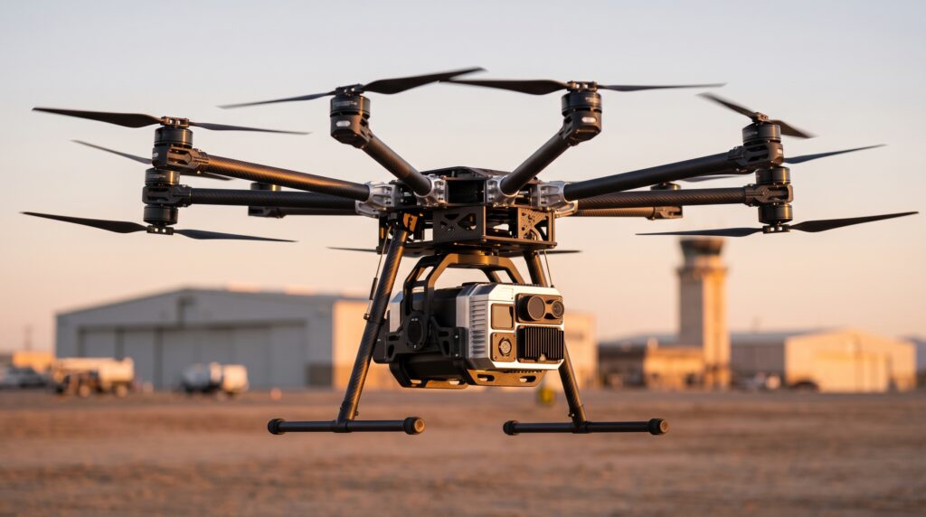 Industrial UAV carrying payload